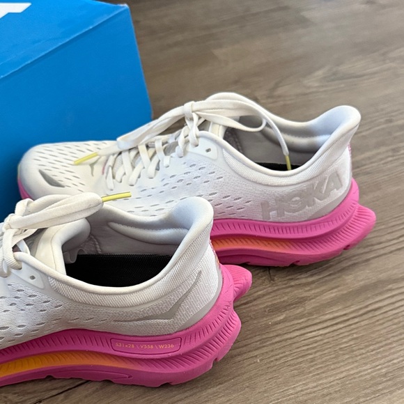 Hoka White and Pink Athletic Sneakers - Picture 7 of 7